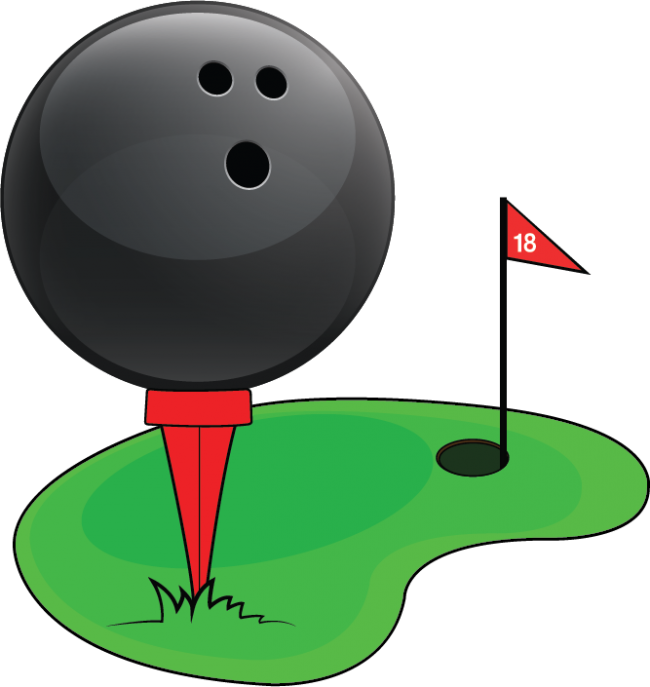 Lessard Lanes School Break Indoor Mini Golf & Bowling - Golf Ball Clip Art (650x687)
