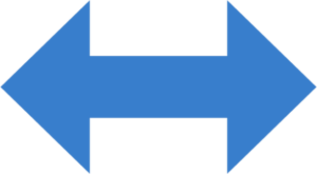 Grammar Translation Method - Double Sided Arrow Png (640x352)