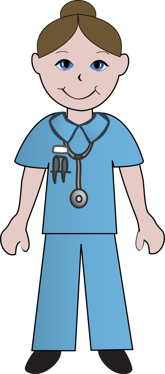 Nursing Salary Cliparts - Nurse Clipart Transparent (640x1449)