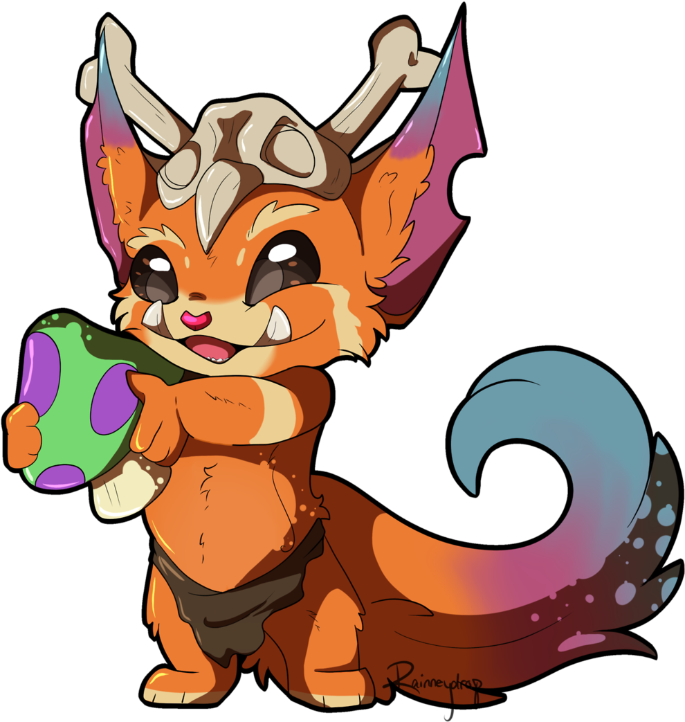 Cute Gnar By Modestas69 Cute Gnar By Modestas69 - League Of Legends Chibi Gnar (1024x1056)