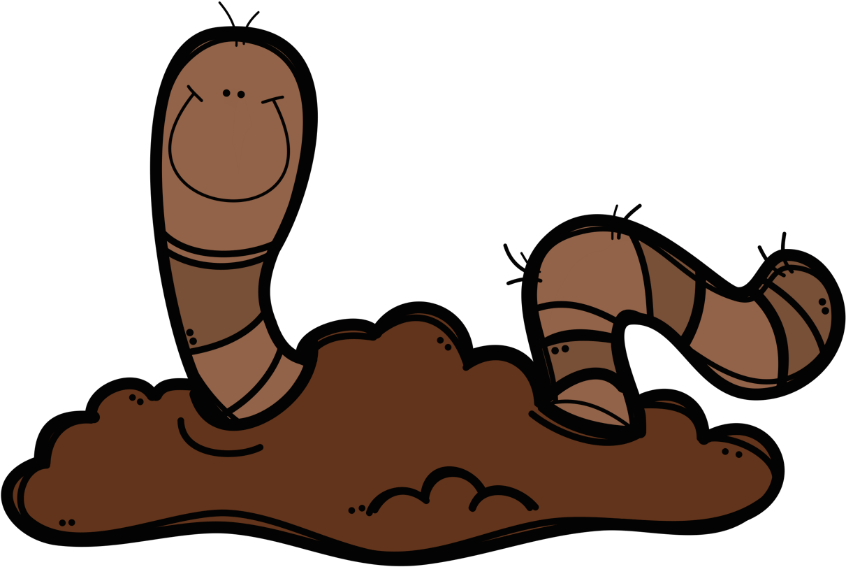 5 Science - Dirt Worms Clip Art (1305x892)