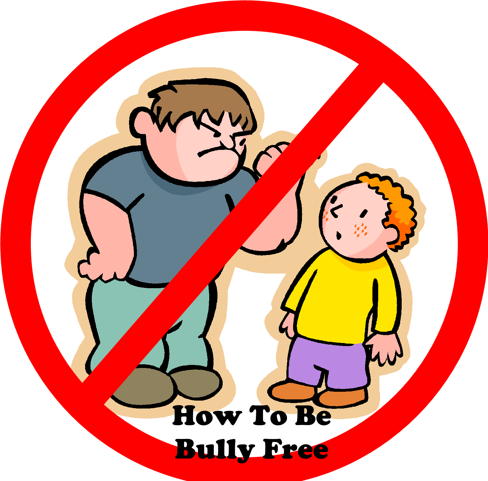 No Bullying Face Clipart - No To Bullying Clipart (1600x1600)