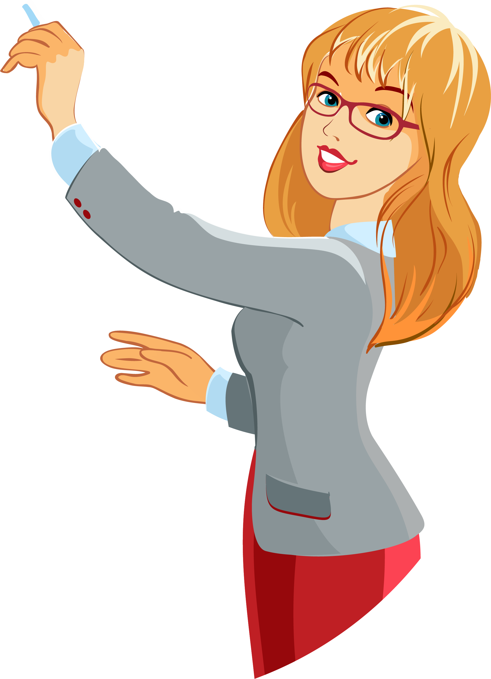 Teacher Character Cartoon Illustration - Teacher Figure - (2017x3023