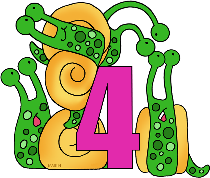 Number 4 - Martin Phillips Numbers Clipart (744x648)