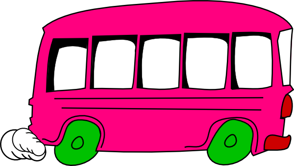 Pink Clipart School Bus - Bus Stop Toy Shop (600x338)