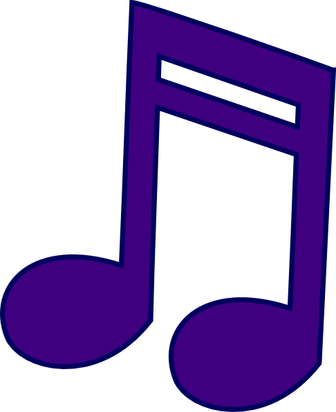 Music Note Clip Art Blue (486x596)