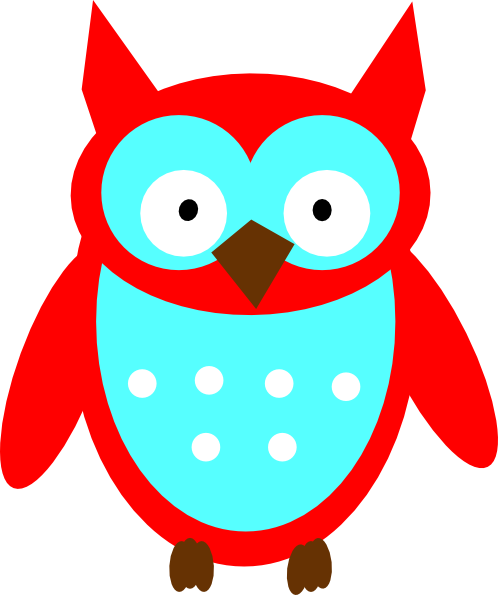 Red And Blue Owls (498x595)