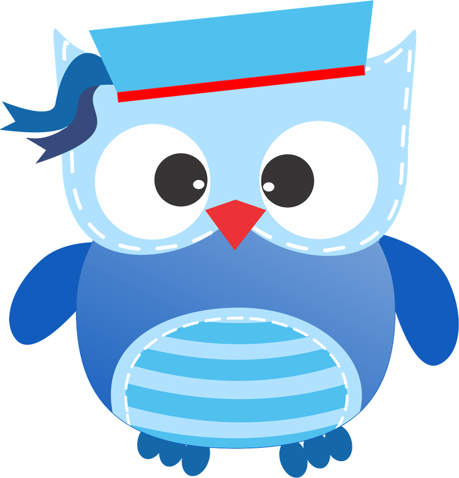 Corujas 3 - Minus - Cute Clipart Sailor Owl (900x936)