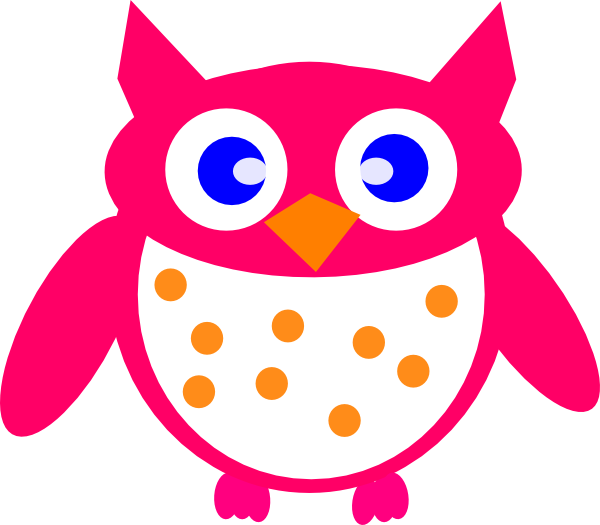 24 Pink Owl Clipart Images And Graphics - Clip Art (600x525)