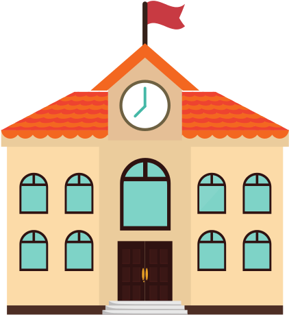 School Building Icon - School Building Vector Png (550x550)