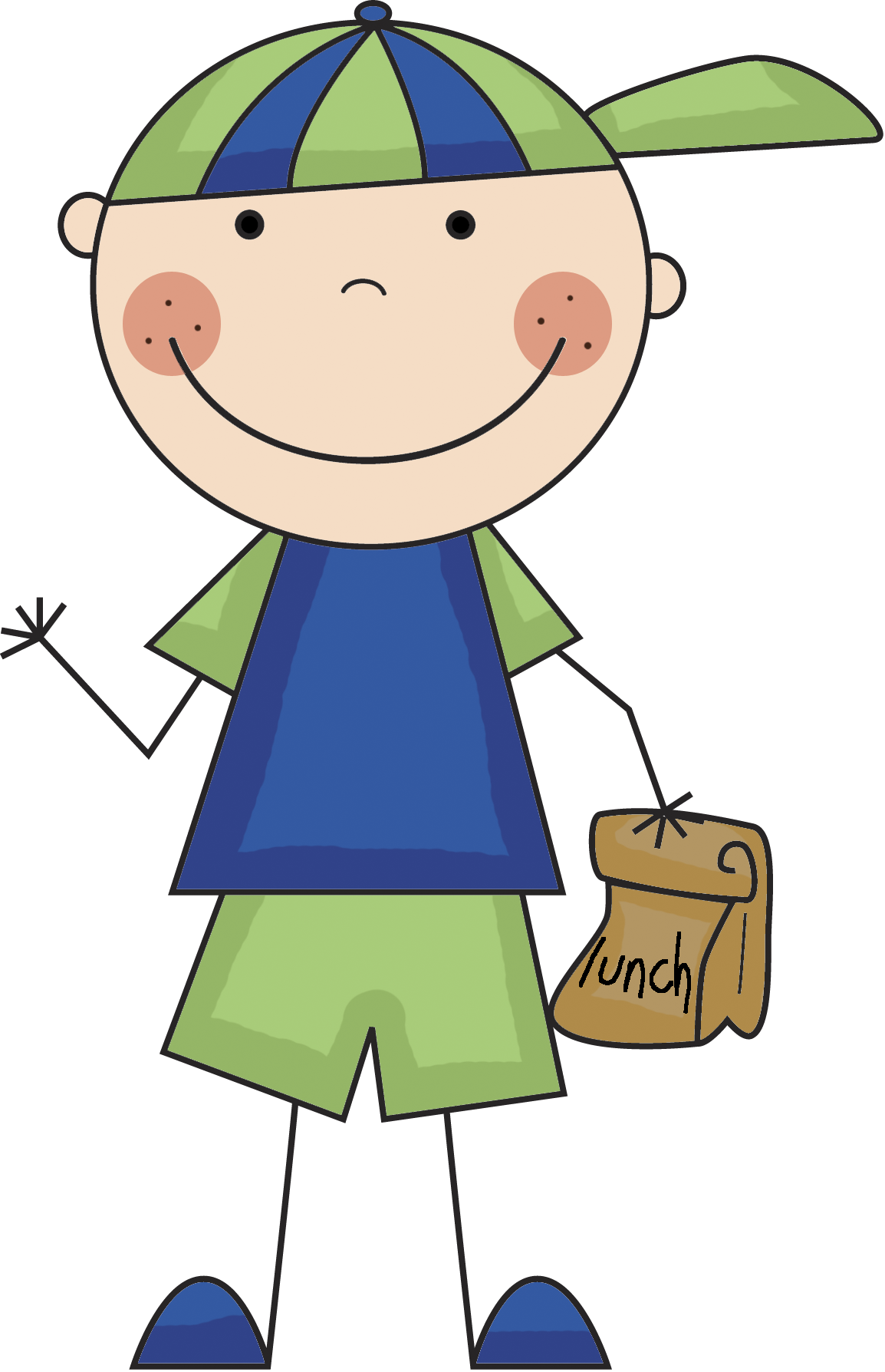 Kids Lunch Clipart Collection - Flat Stanley Girl Template (1154x1788)