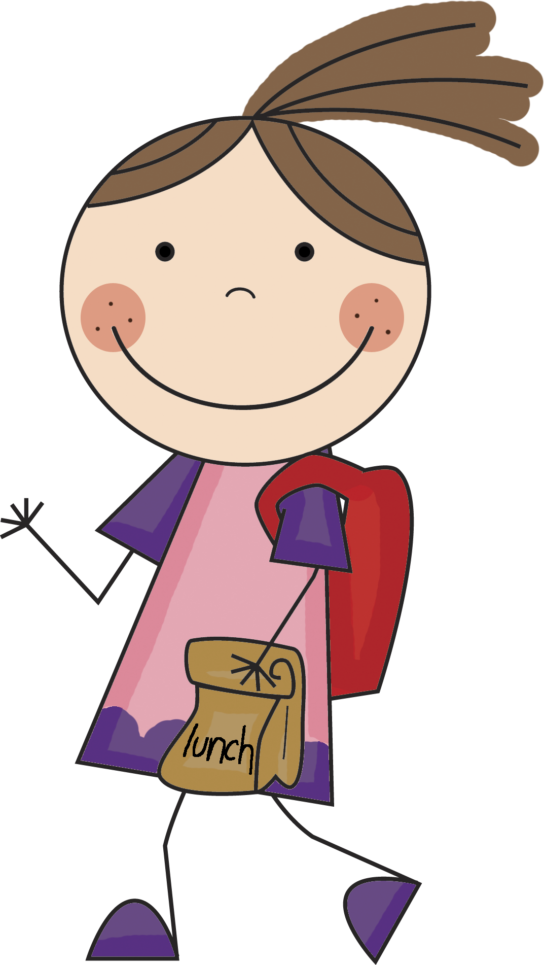 Scrappin Doodles Cliparts - Stick Figure School Clip Art (1073x1902)