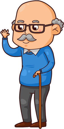 Indian Grandparents Clipart - Clipart Of Grandfather (336x511)