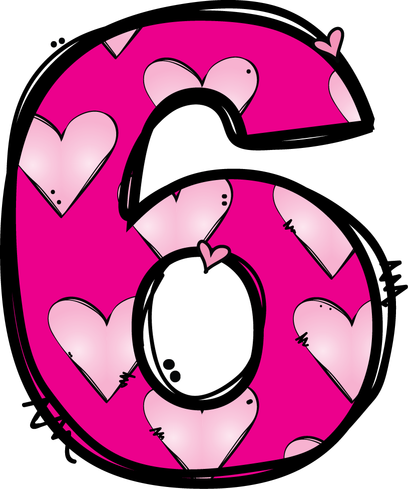 *✿**✿*numeros*✿**✿* - Number 6 Clipart (815x975)