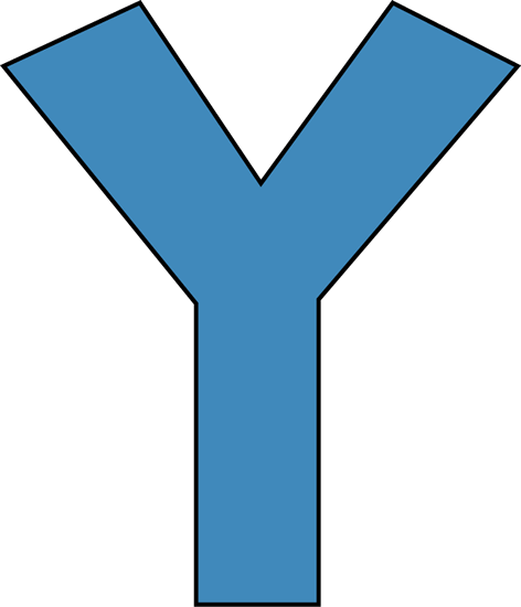 Blue Alphabet Letter Y - Letter Y Clipart Blue (472x550)