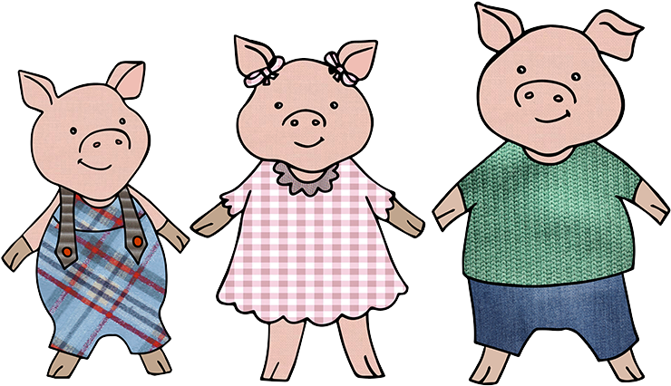 Three Pigs - Cartoon (758x444)