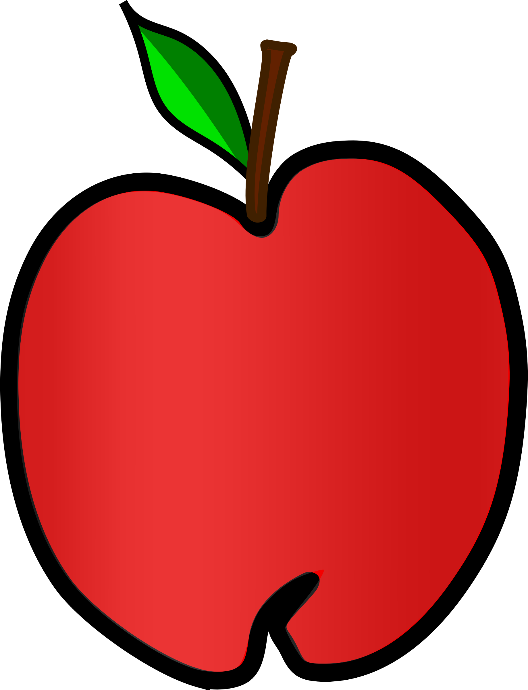 Teacher Apple Clipart - Manzana Clipart (1838x2400)