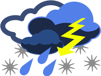 Winter School Closing Information - Stormy Weather Clip Art (580x252)