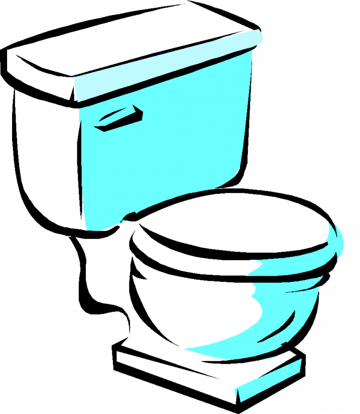 Toilet Clipart School Bathroom - Toilet Clipart (717x824)
