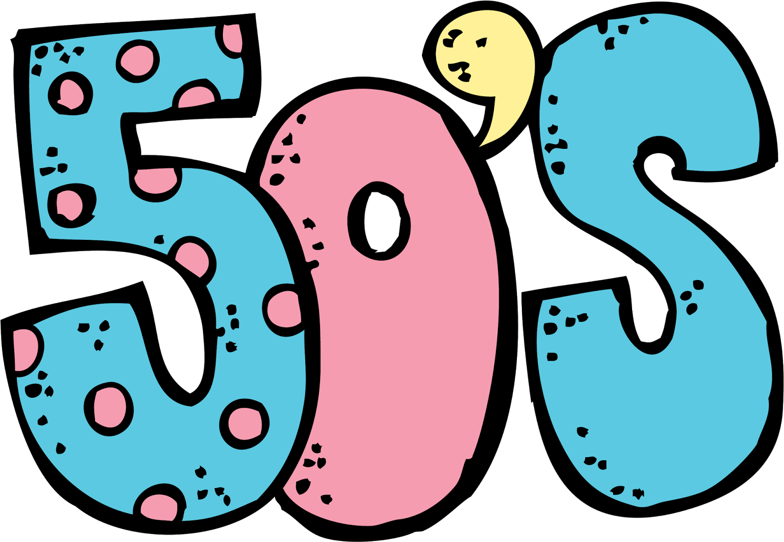 50th Day Of School Clipart - 50's Clip Art (1600x1164)