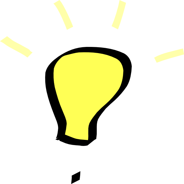Light Bulb Clip Art - Thinking Lightbulb Clipart Png (600x600)