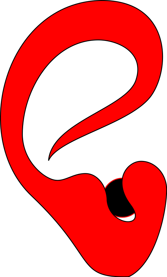 Ear - Ear Clipart Red (542x900)