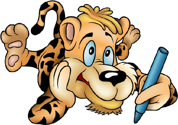 Animals With School Crayons And Pencils Funny Images - Animals At School Clip Art (600x600)