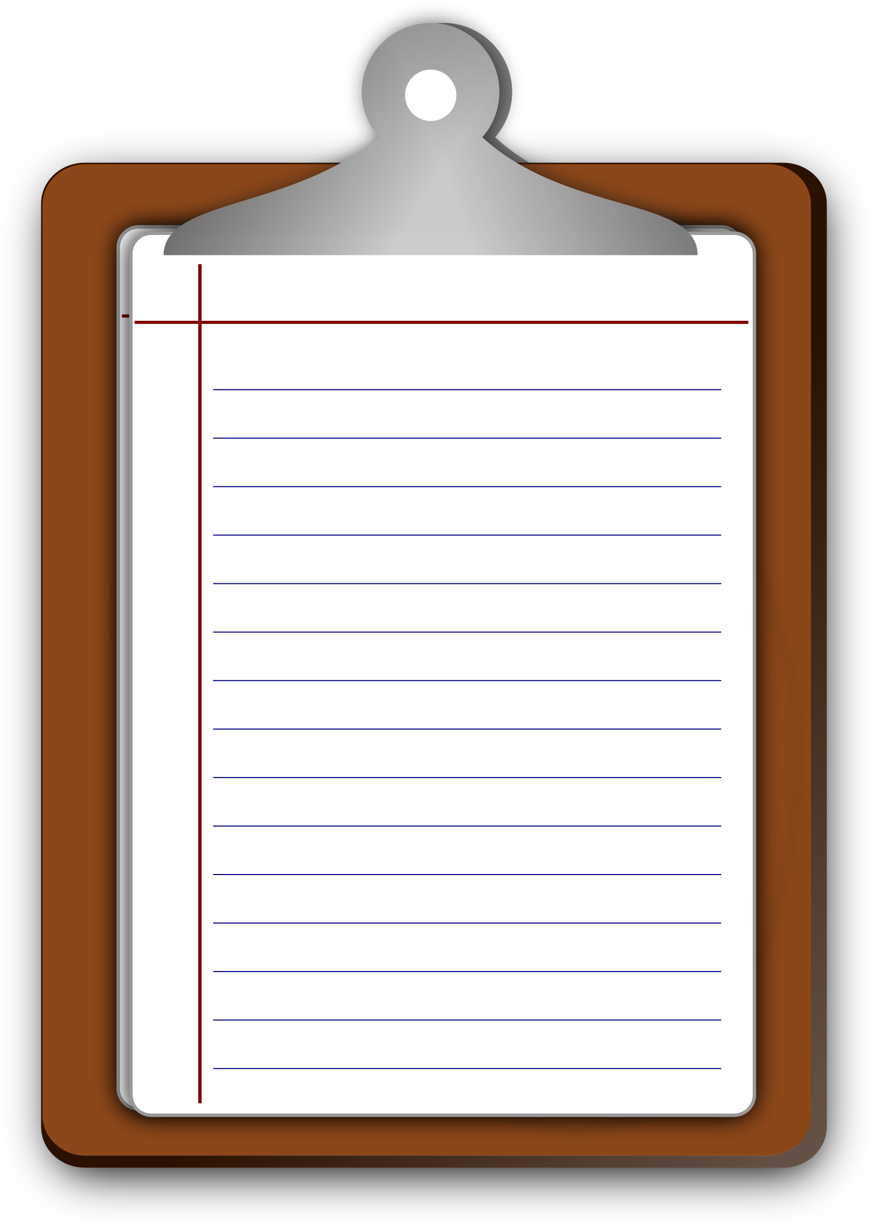 Big Image - Writing Pad Png Vector (1711x2400)