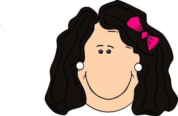 Girl With Earrings Cartoon (600x394)