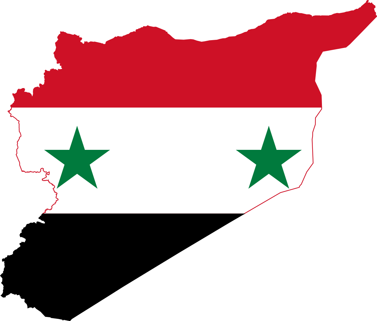 Syrian Civil War - Syria Flag (1600x1357)