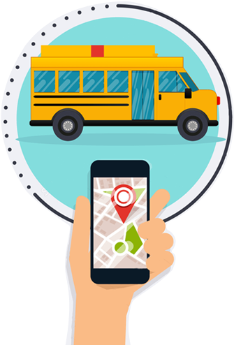 Features Incorporates - School Bus Tacking Png (348x499)