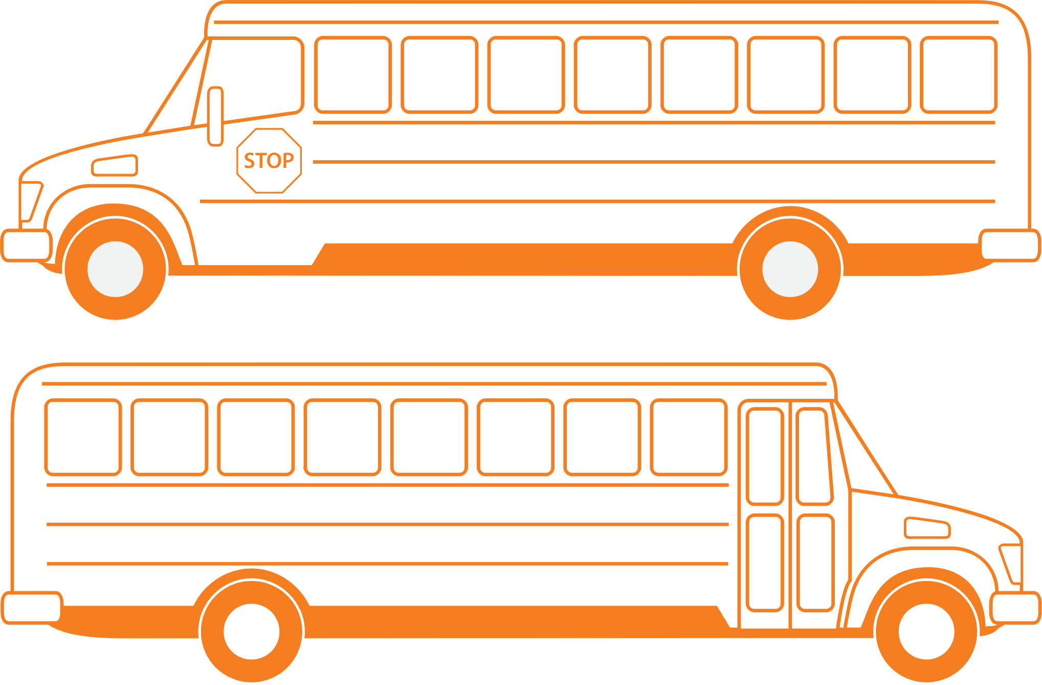 Big Image - Schoolbus Outlines (2037x1338)
