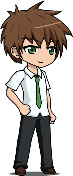 Photo School Boy In The Album Anime Gacha Chibis By - Boy Clip Art Anime (301x600)