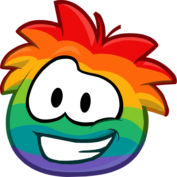 List Of Emoticons - Club Penguin Rainbow Puffle (718x720)