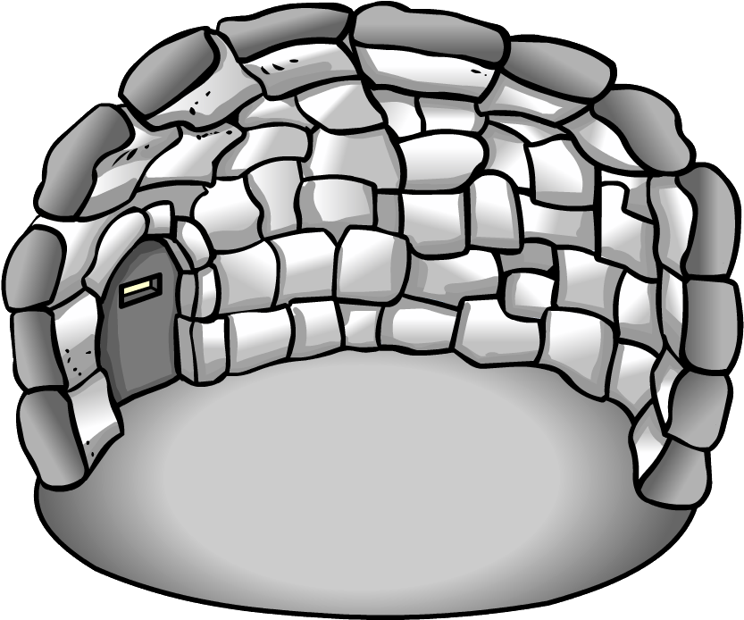 Secret Stone Igloo - Igloo Club Penguin (845x734)