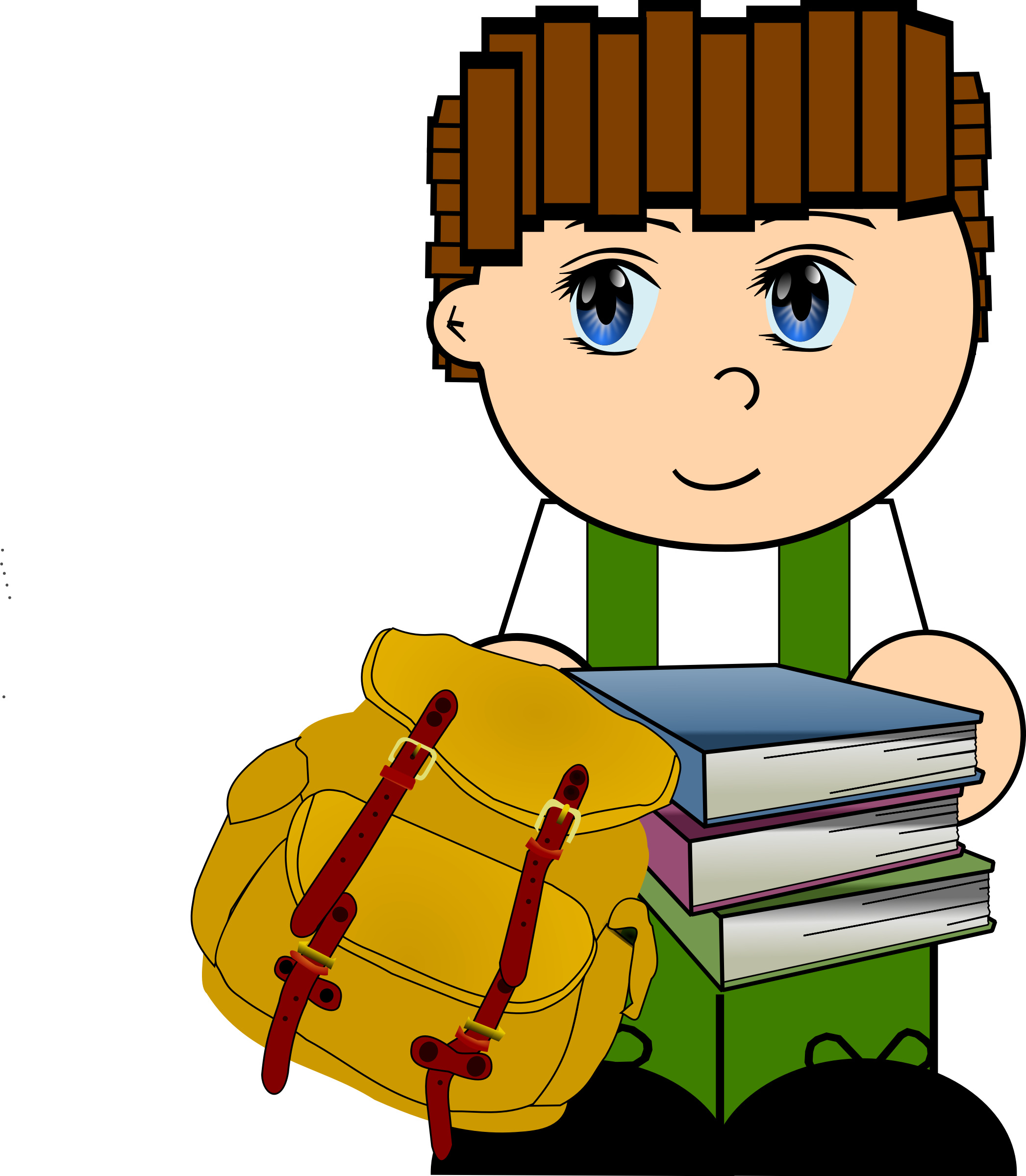 Cartoon School Boy - Schoolboy Clipart (2093x2400)