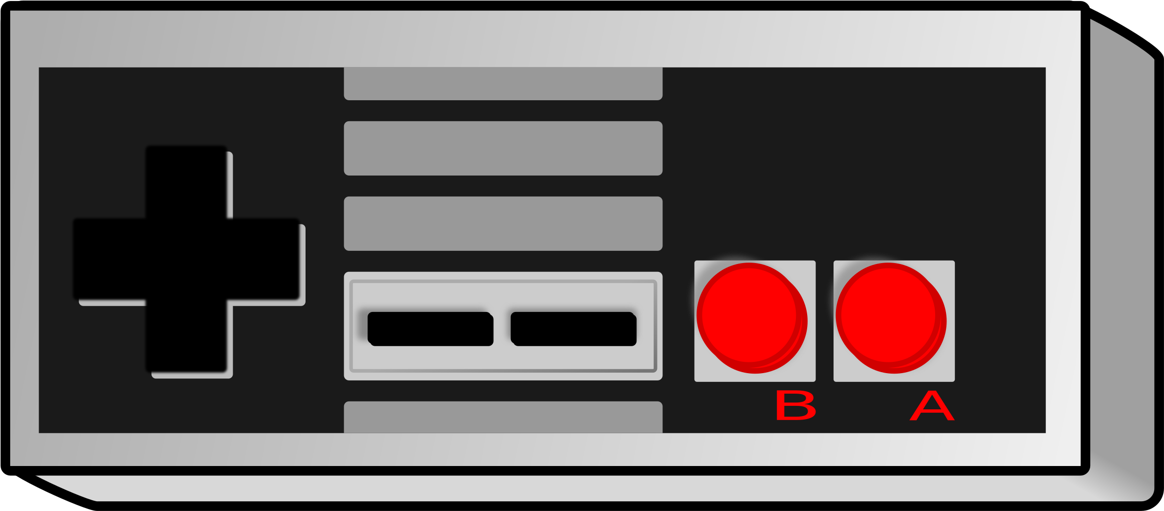 Old School Game Controller - Video Game Controller Clip Art (2400x2400)