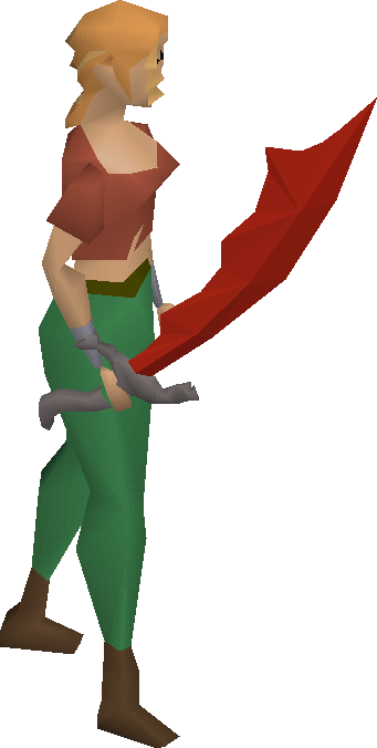 Dragon Scimitar Equipped - Osrs Dragon Scimitar (341x676)
