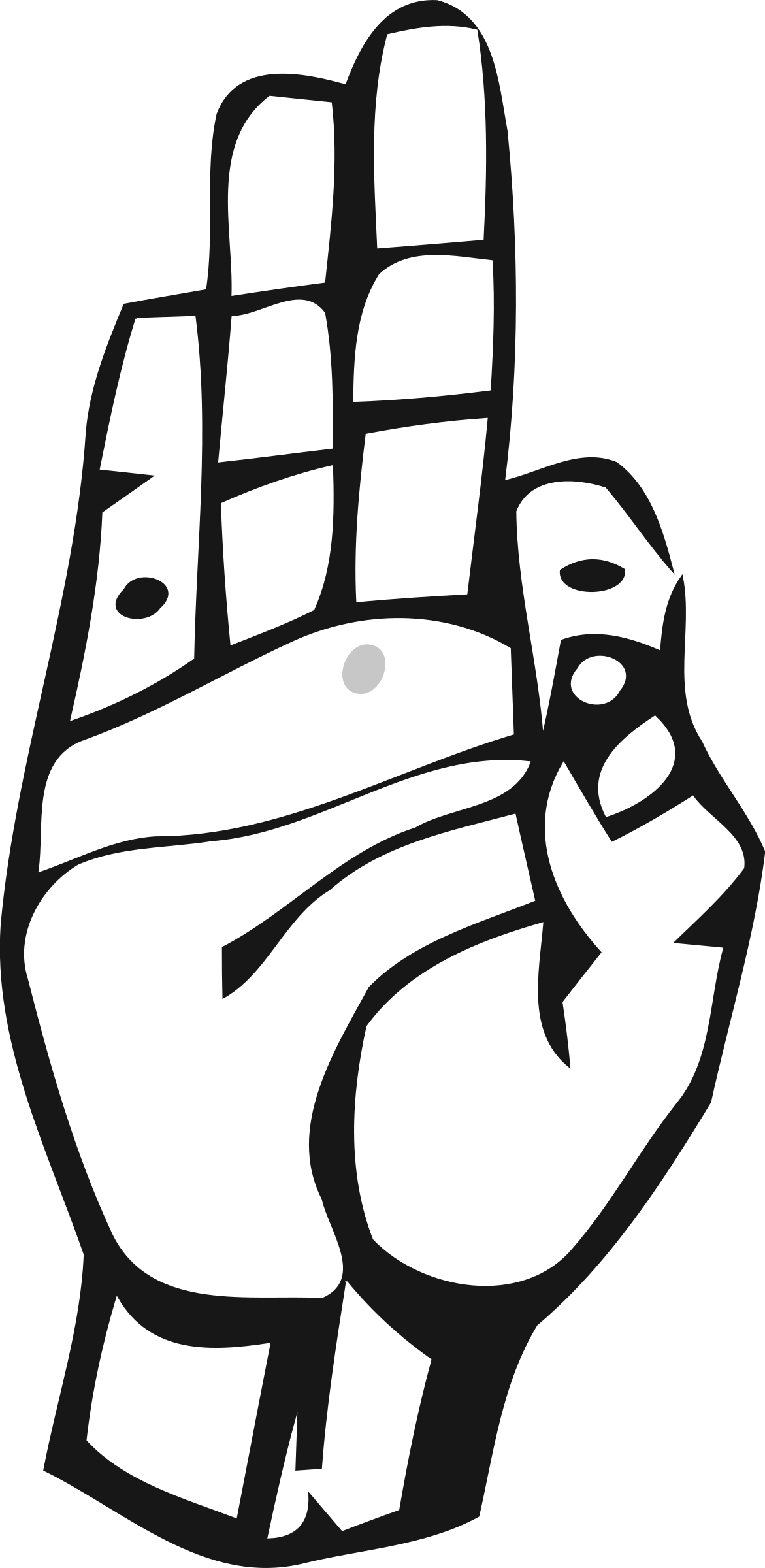 F Clip Art Design Medium Size - Sign Language Letter F (1171x2400)