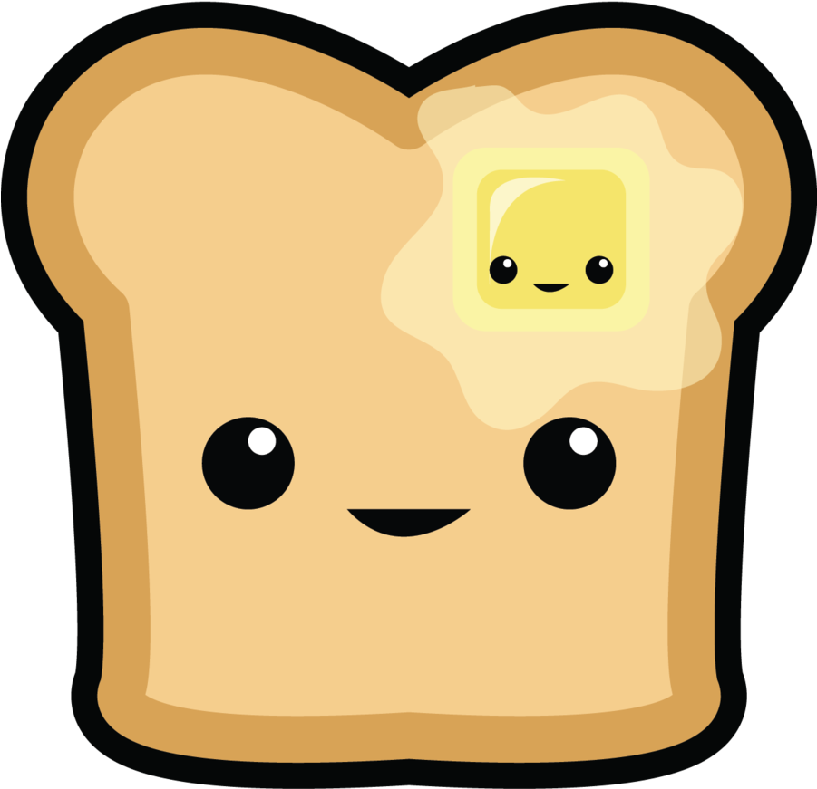 Toast - Cartoon Toast (900x932)