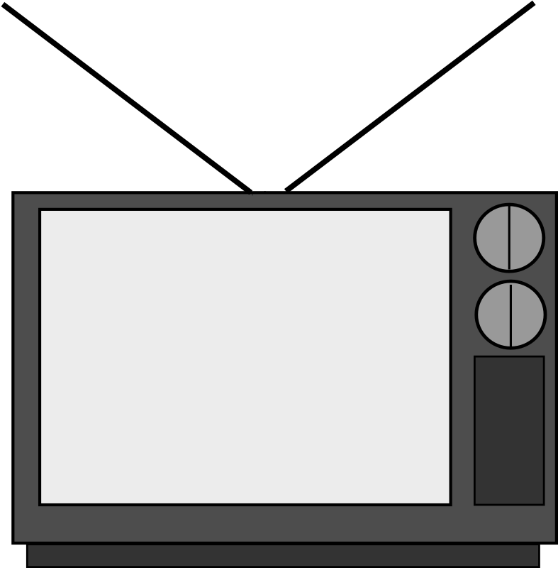 Medium Image - Old Television Clipart (787x800)