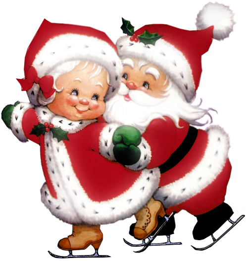 Transparent Cute Mrs Claus And - Mr & Mrs Claus (499x526)