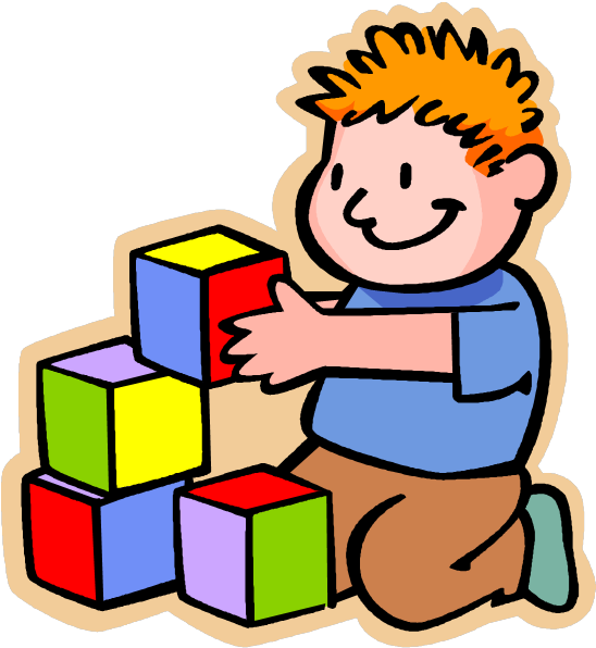 Classes Clip Art 4 4 ½ Year-old Prek Class - Playing With Blocks Clipart (554x610)