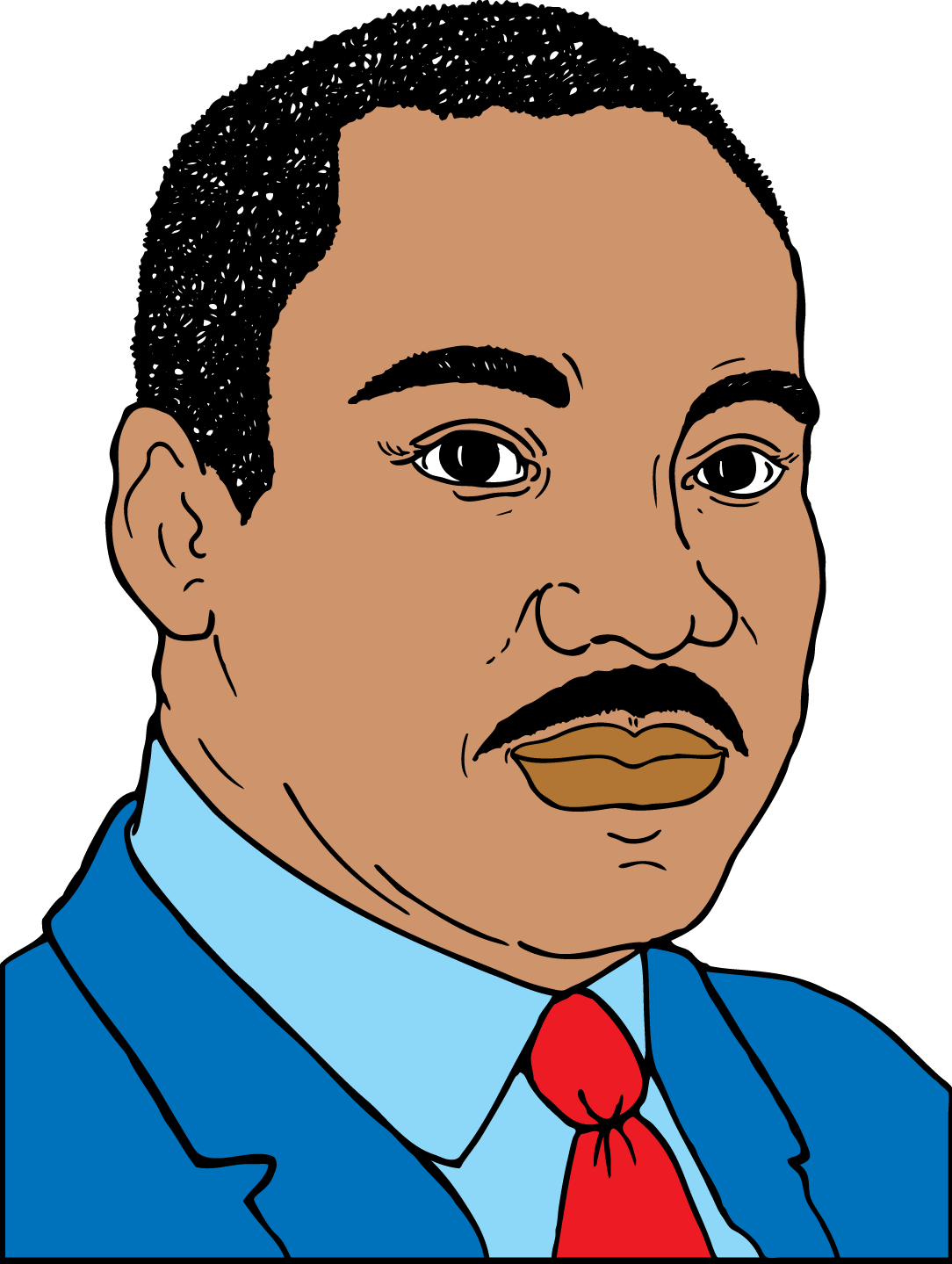 Martin Luther King Jr Clip Art - Martin Luther King Jr Cartoon (1084x1439)