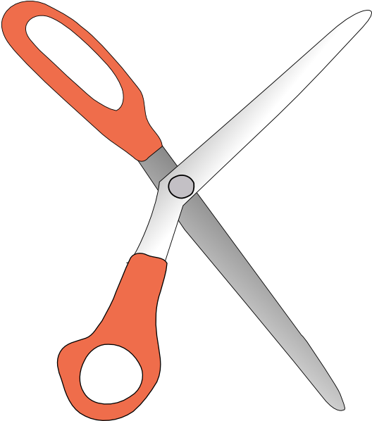 Scissors Letter K Clip Art At Clker - Scissors (588x597)