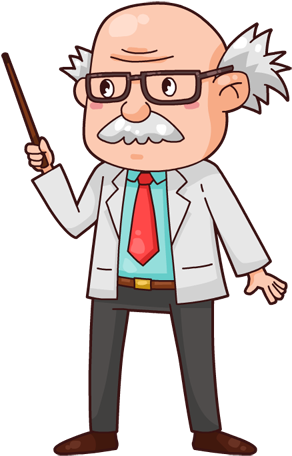 Review Test Taking Skills - Transparent Background Professor Clipart (376x552)