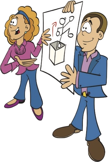 Seven Step Generative Consulting Approach - Cartoon (391x526)