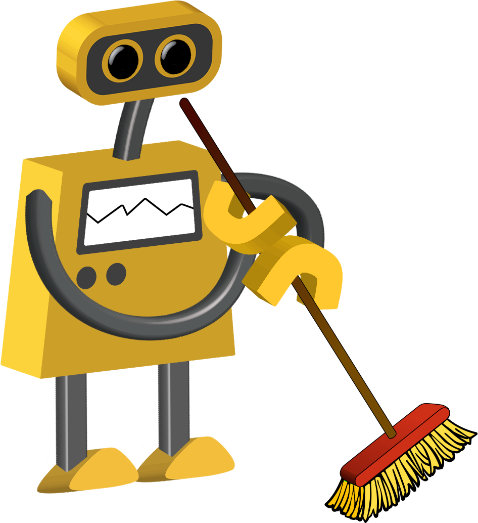 Janitor Robot - Difference Between Bitmap And Vector (958x1046)