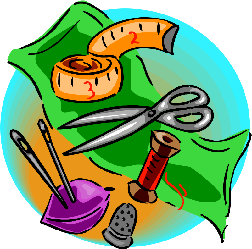 Extra Curriculur Activities - Sewing Tools And Equipment Clipart (800x800)