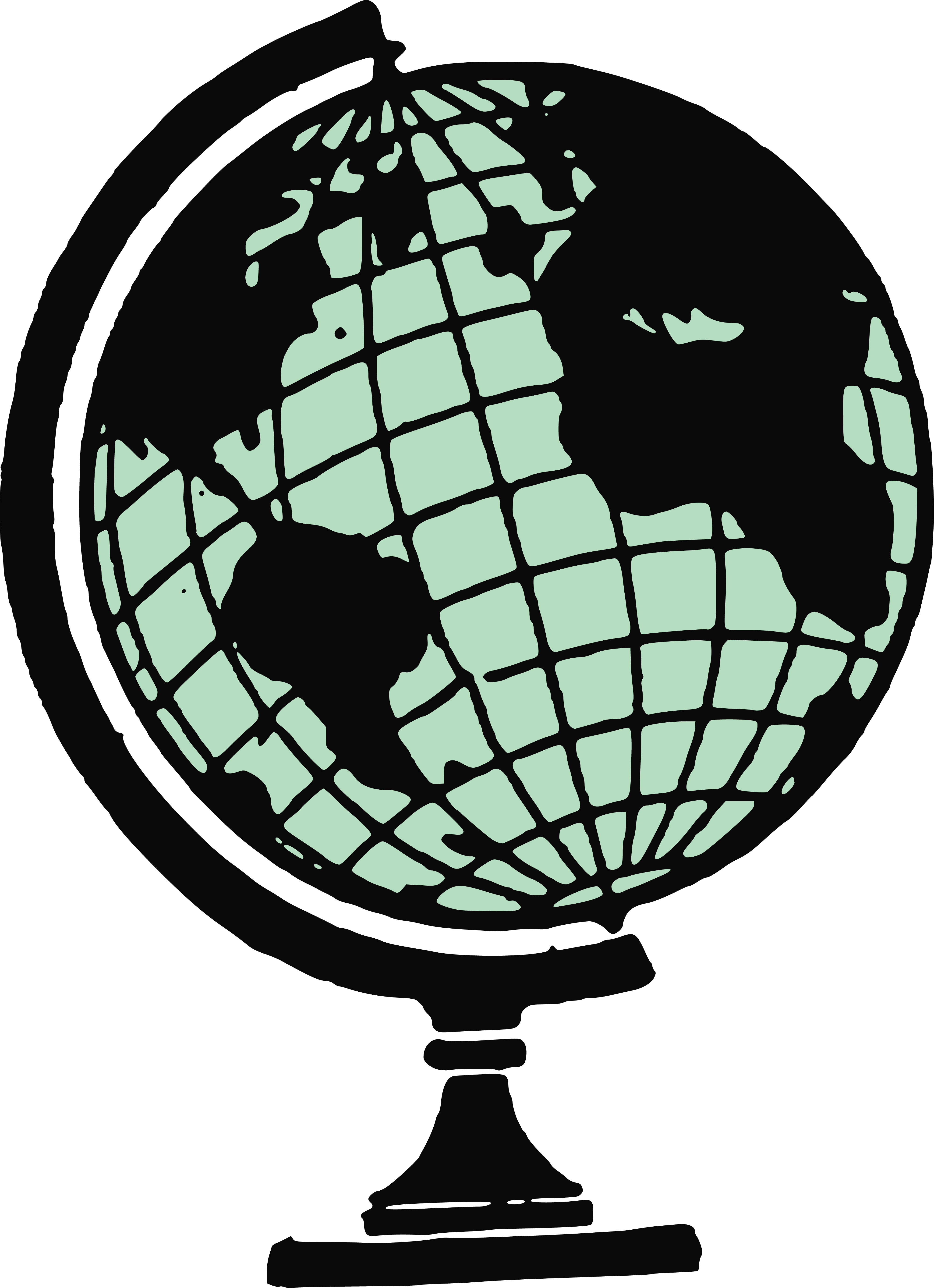 Free Clipart Of A Desk Globe - Free Clip Art Of A Globe (4000x5515)